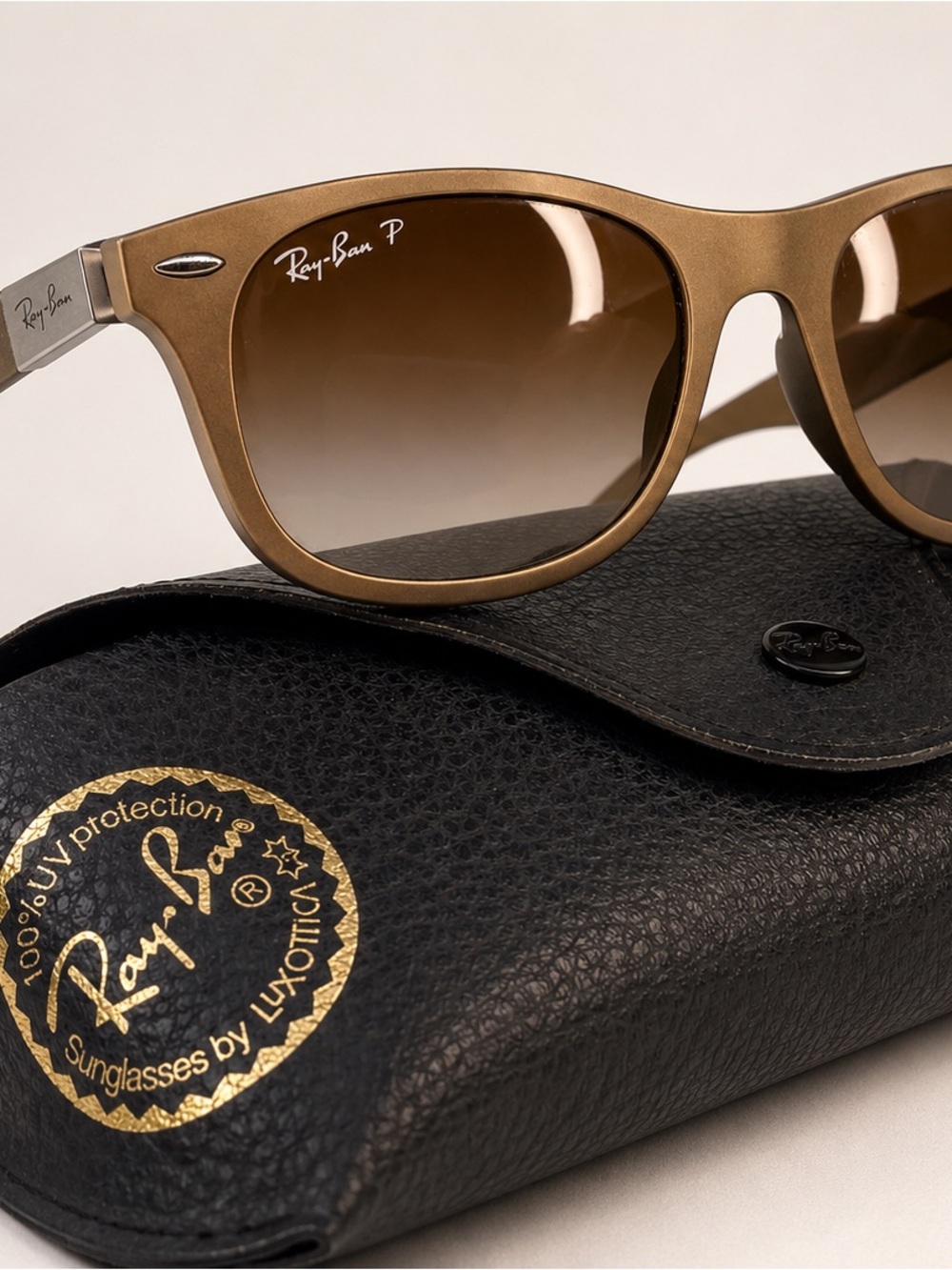 Ray-Ban Bronze Frame | Light force| Polarized| Made in Italy | 52 MM unisex
